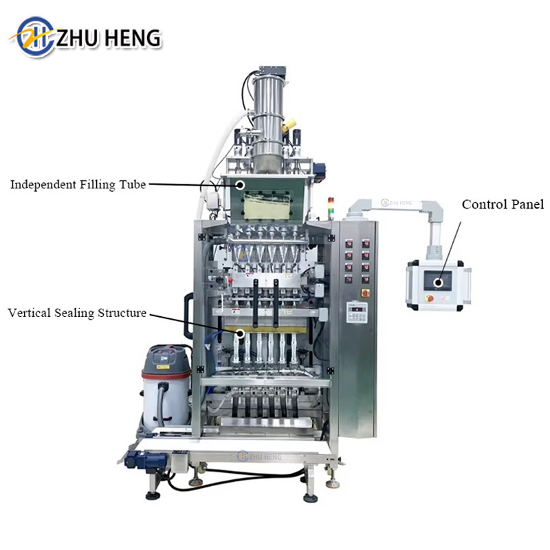High Efficiency Automatic 6 lines Powder Sachet Multi lane Packaging Machine