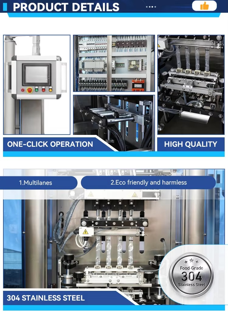 Multi-row Powder Sachet Packing Machine High Speed 2-8 Lane Stick Pack ...